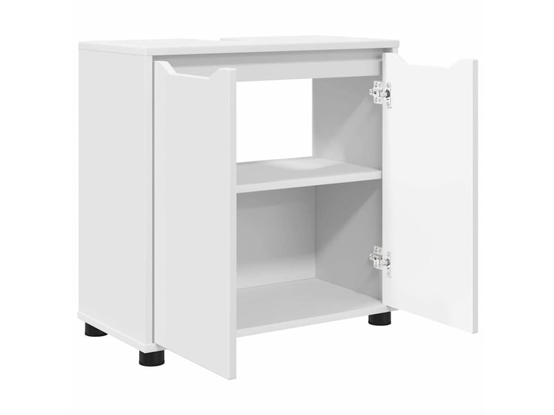  Armoire de lavabo de salle de bain blanc 60x30x60 cm  - Conforama E