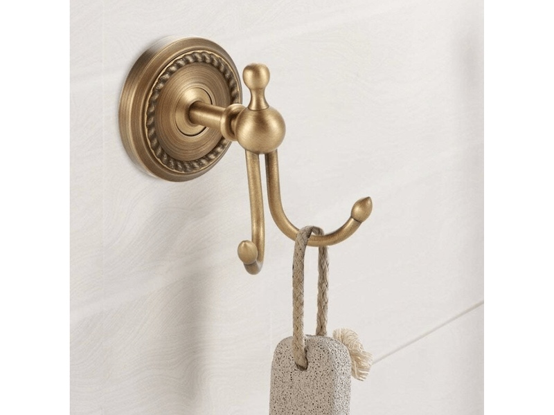  Support mural, porte-serviettes de porte en laiton de salle de bains antique cintre vêtements muraux manteau chapeau crochet articles ménagers  - Conforama C