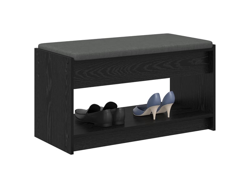  Banc d'entrée, banc interieur chêne noir 83x38x45 cm  - Conforama C