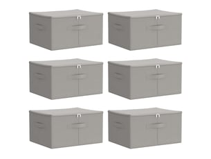 Boîte de rangement 6 pcs tissu intissé 43x34x23 cm 33,6 l shl25169