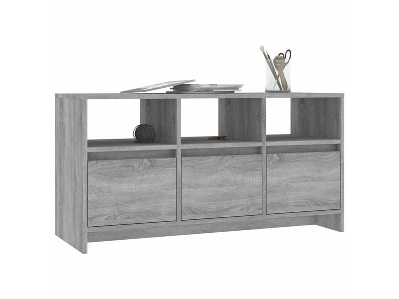  Meuble tv - banc tv - meuble de rangement sonoma gris 102x37,5x52,5 cm bois d'ingénierie  - Conforama D