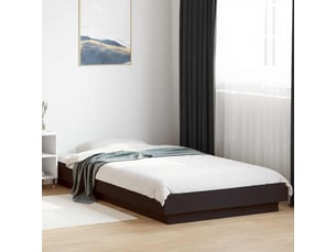 Lit adulte, lit simple, cadre de lit sans matelas noir 100x200cm cf15117