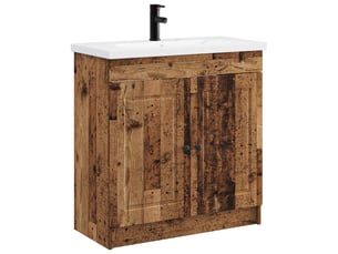 Ensemble de mobilier de salle de bain bois ancien shl7409