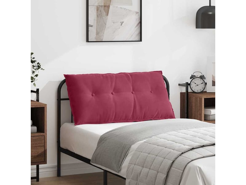  Coussin de dos, coussin de dossier bordeaux 100 x 50 cm tissu en velours côtelé cf54577  - Conforama B