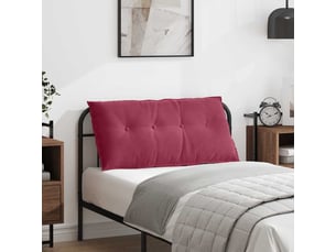 Coussin de dos, coussin de dossier bordeaux 100 x 50 cm tissu en velours côtelé cf54577