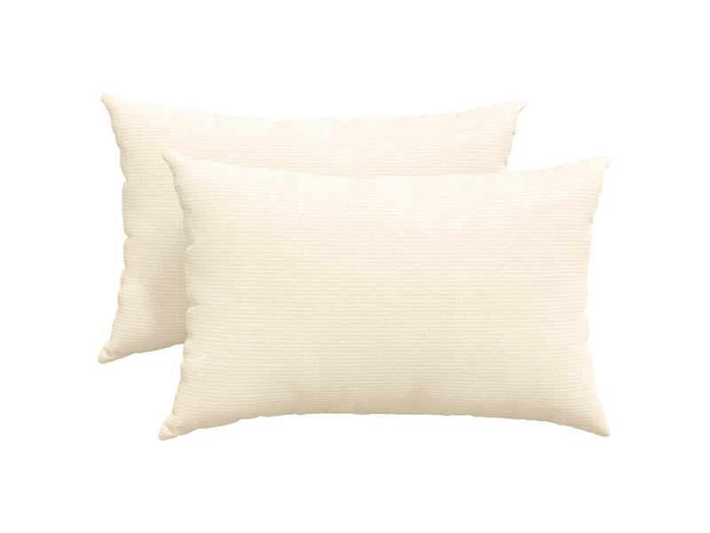  Lot de 2 coussins de canapé, coussins décoratifs crème 60 x 40 cm cf59048  - Conforama A