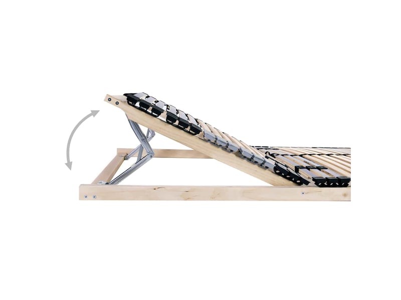 Lit simple- lit adulte - sommier à lattes marron 80 x 190 cm bois de hêtre massif - Conforama B
