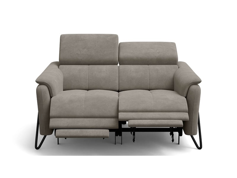  Canapé 2 places roden, 2x relax, tissu velours beige RODEN - Conforama C