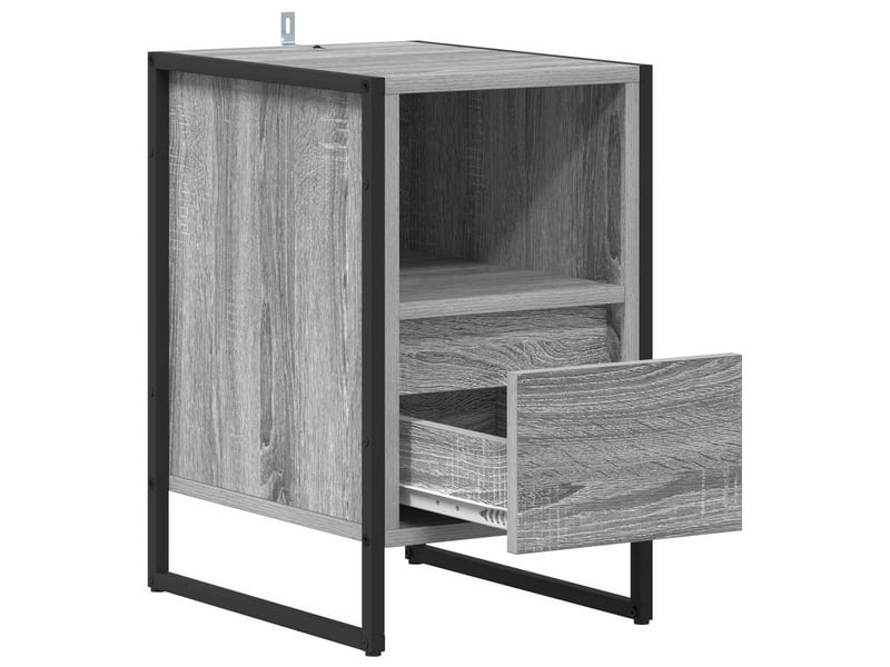  Table de chevet - cabinet de chevet - table de nuit 2 pc gris sonoma 39,5 x 30 x 50 cm  - Conforama E