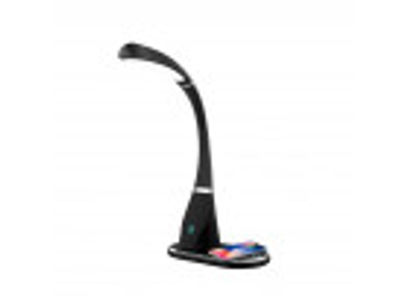  Fabrilamp rejalgar lampe de bureau led noirchrome 5 w 400 lm, charge qi, tactile et dimmable 139171009 - Conforama B