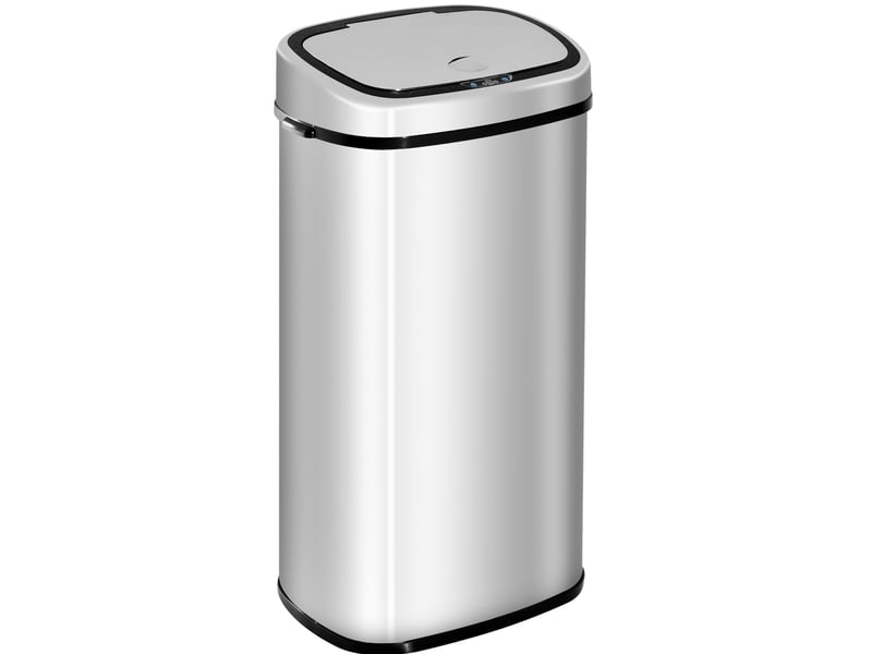  Poubelle à capteur 68 l en acier inoxydable argenté avec ouverture automatique  - Conforama A