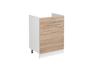 Vicco meuble bas sous-évier, sonomablanc, 60cm sans plan de travail