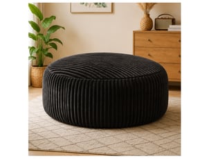 Fauteuil fixe <strong>MODENVIE</strong> <strong></strong> Velours côtelé noir vendu A l'unité