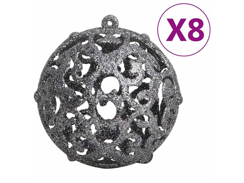  Ensemble de boules de noël 111 pièces blanc et gris polystyrène  - Conforama D