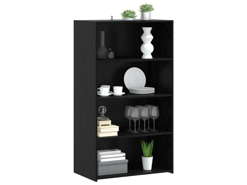  Haut armoire, armoire de rangement chêne noir 70x41x124 cm bois d'ingénierie  - Conforama C