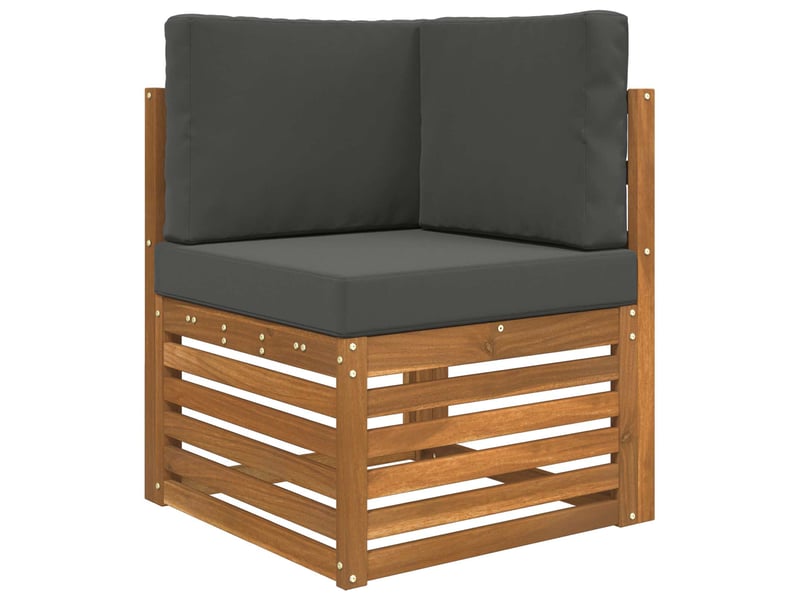  Coussin de canapé d'extérieur, coussin de chaise polyester anthracite 60 x 60 cm cf54010  - Conforama C