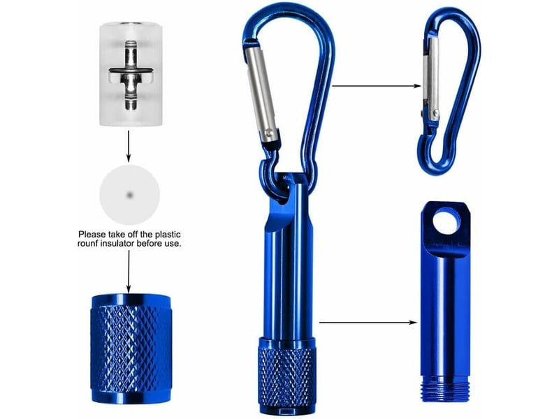  7 pièces mousqueton poche lampes, led mini poche lampes, poche porte clés lampe, mini led porte clés lampe, pour camping pêche et  - Conforama D