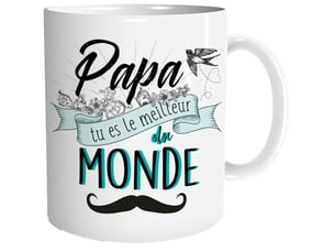 Les trésors de lily - fête des pères mug papa tu es le meilleur du monde