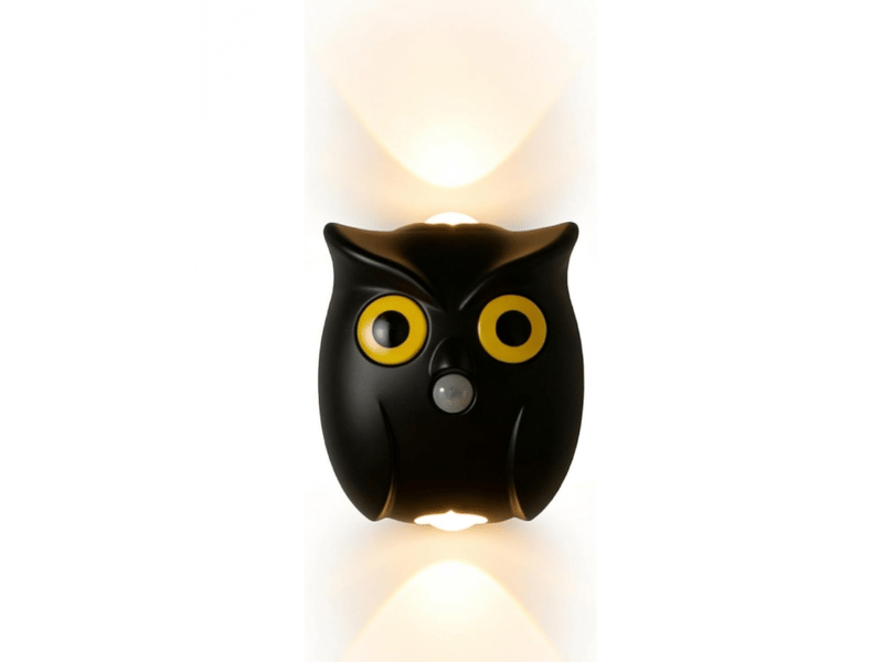  Veilleuse rechargeable à détecteur de mouvement – ​​lampe murale hibou, 3 modes de couleur, veilleuse sans fil pour chambre, couloir(noir  - Conforama A