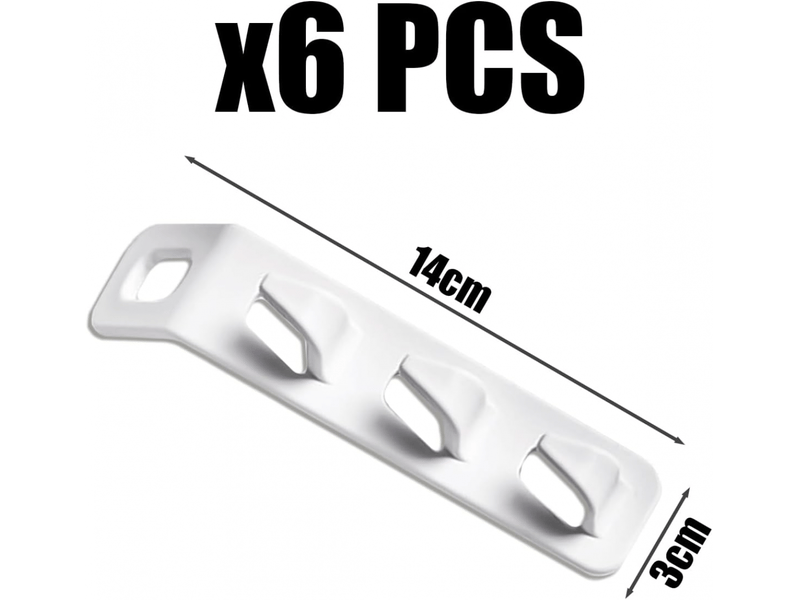  Lot de 6 crochets de connexion pour cintres empilables - organisateur de vêtements - accessoires de cintre peu encombrants, blanc  - Conforama B