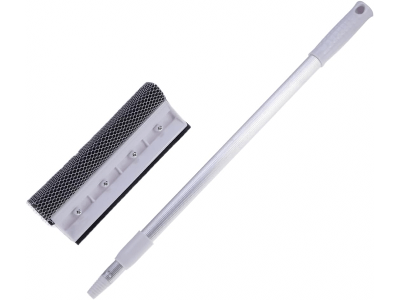  Nettoyeur de vitres rétractable, chiffon de nettoyage pour vitres, raclette, outil de nettoyage extérieur (blanc)  - Conforama D