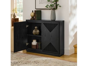 Buffet 2 porte(s) MODFU - 99 cm coloris noir
