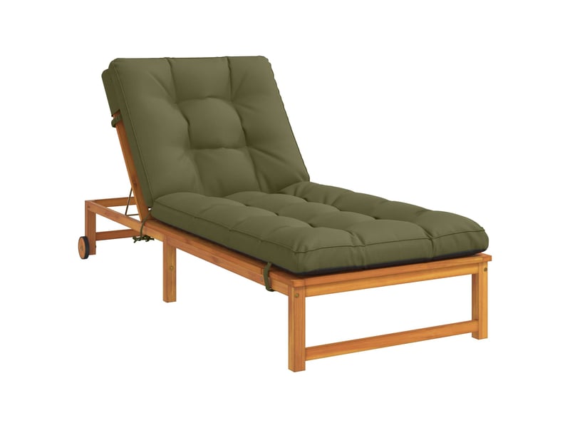 Coussin de transat, coussin pour bain de soleil vianen 100 % polyester vert olive cf56373 - Conforama C