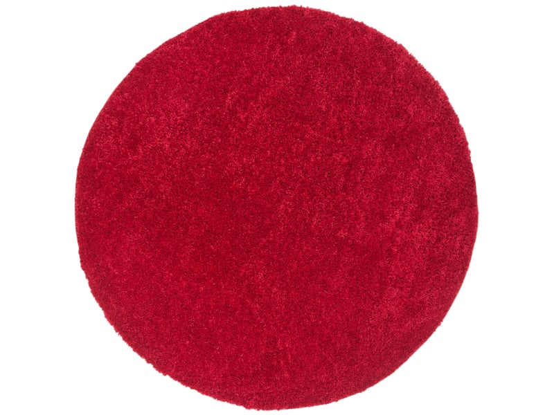  Tapis shag en polypropylène rouge, 122 cm  - Conforama A