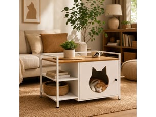 Table basse coloris blanc <strong>SWEIKO</strong> <strong></strong>