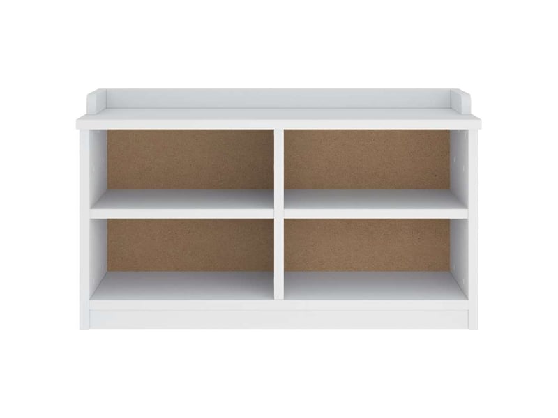  Banc de couloir, banc de rangement sandnes blanc 87x40x50 cm bois de pin massif shl63813  - Conforama E