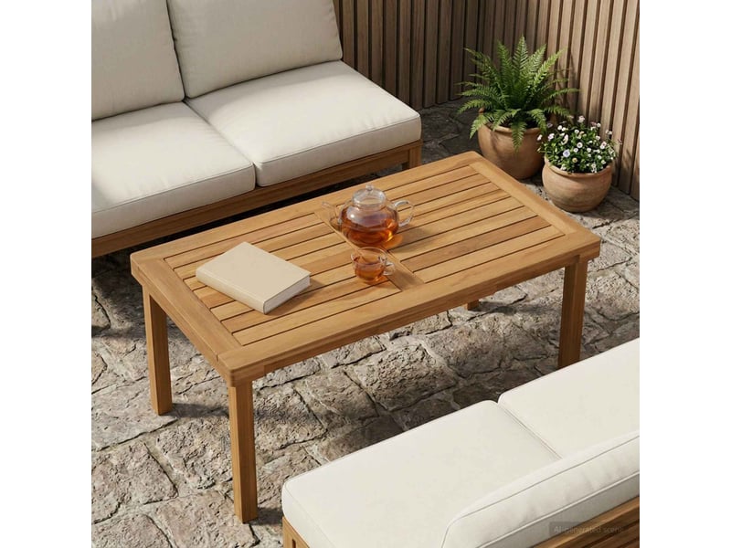  Vidaxl plateau de table rectangulaire bois de teck massif naturel  - Conforama B