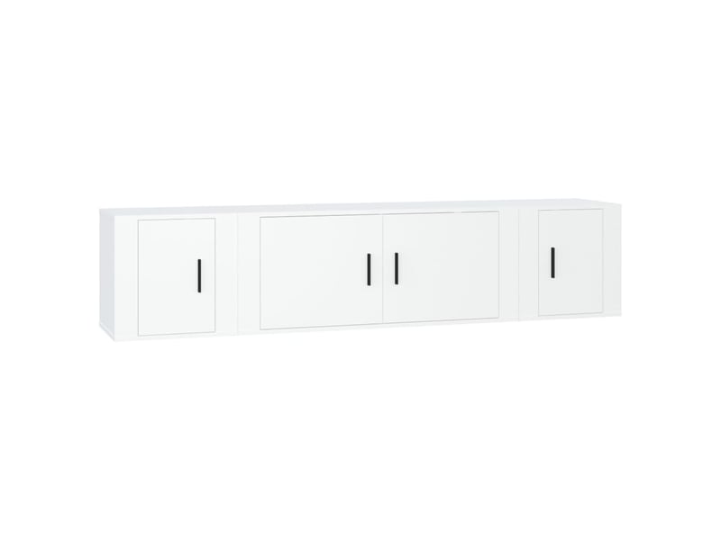  Ensemble de meubles tv 3 pcs blanc bois d'ingénierie shl63311  - Conforama A