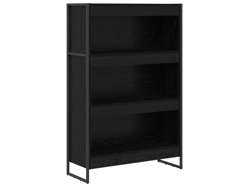 Bibliothèque, armoire à livres 80 x 30 x 121 cm bois d'ingénierie chêne noir - Conforama A