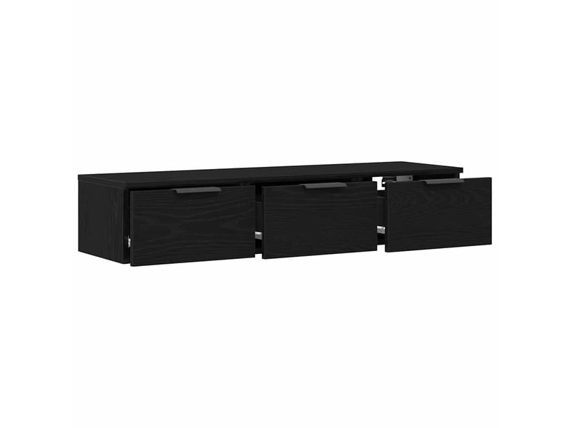 Meuble mural, armoire de rangement chêne noir 102x30x20 cm bois d'ingénierie - Conforama A