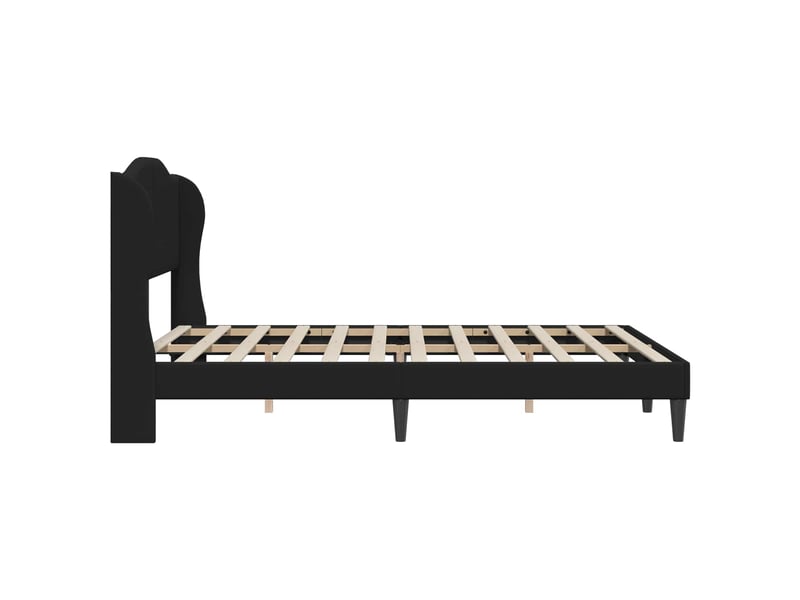  Lit double- lit adulte -  cadre de lit avec tête de lit noir 140 x 190 cm simili cuir  - Conforama D