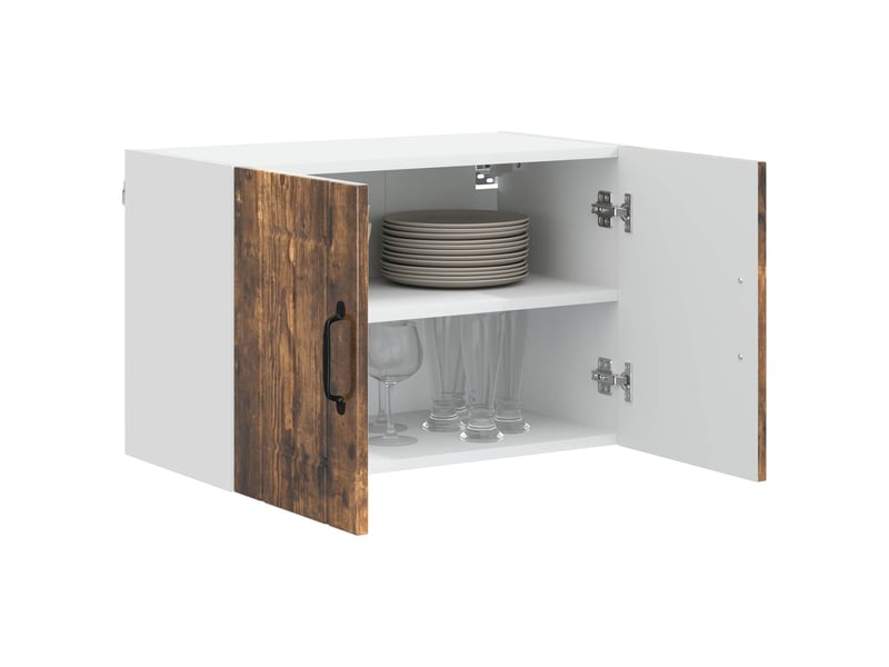  Meuble mural de cuisine | armoire de cuisine 2 pcs chêne fumé bois d'ingénierie shl4249  - Conforama C
