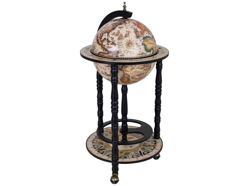  Meuble porte-bouteilles globe terrestre multicolore d44,3 x 87 h cm  - Conforama A