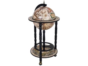 Meuble porte-bouteilles globe terrestre multicolore d44,3 x 87 h cm