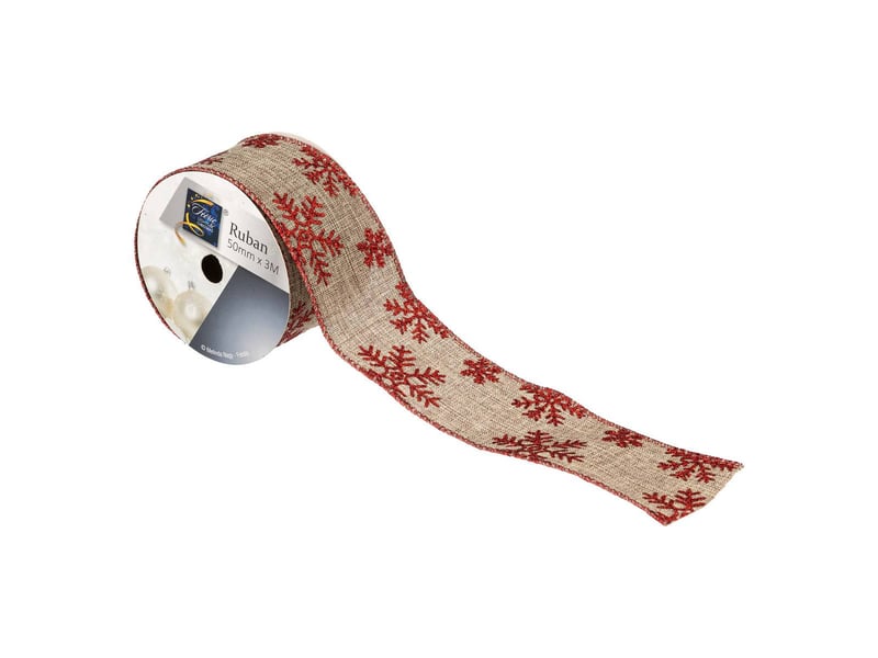  Ruban imprimé 50mm l.3 m polyester assorti  - Conforama A