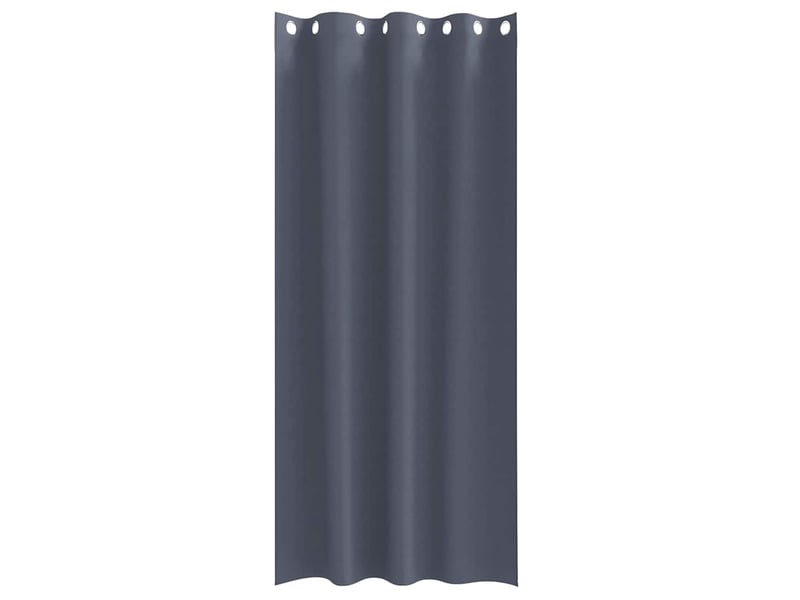  Lot de 2 rideaux occultants, rideaux black-out avec anneaux anthracite 225 x 140 cm cf44550  - Conforama D