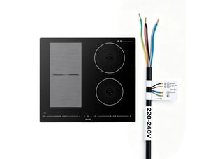 Vevor plaque à induction encastrable 4 foyers 59 cm - 7200 w, 9 niveaux, écran tactile led, surface vitroceramique, sécurité enfants