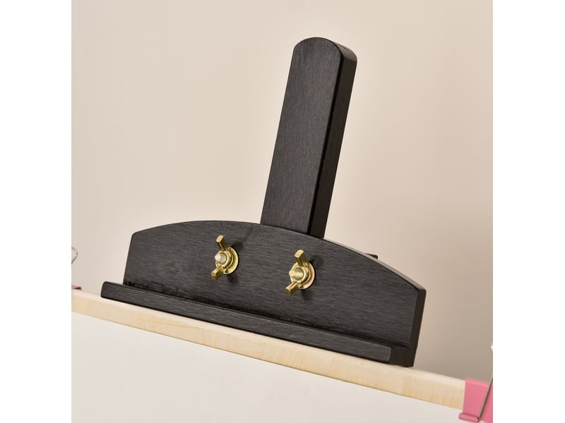  Chevalet 134,5x51,5x71,5 cm pliable réglable jusqu’à 75° bois noir  - Conforama B