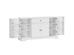 Buffet 4 porte(s) 1 tiroir(s) - 140 cm coloris blanc