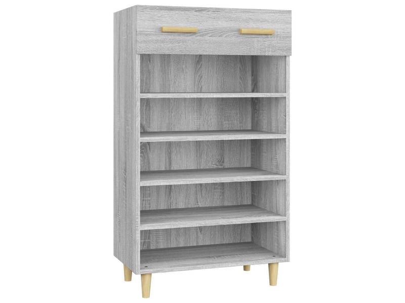  Armoire à chaussures sonoma gris 60x35x105 cm bois d'ingénierie shl7981  - Conforama A