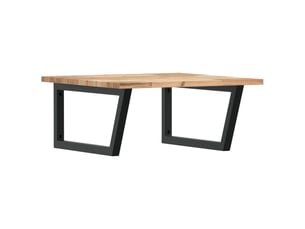 Étagère de vasque murale acier et bois massif d'acacia shl128