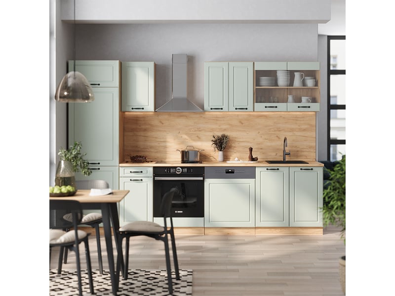 Vicco armoire en verre, mint campagnechêne doré, 40cm - Conforama C