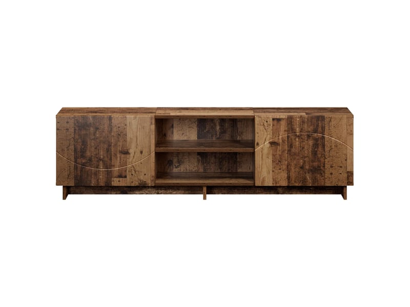  Meuble tv, table tv 140x34,5x40 cm bois ancien bois d'ingénierie shl99715  - Conforama D