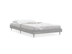 Lit simple 90x200 cm    coloris gris