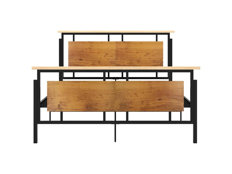  Lit double- lit adulte -  cadre de lit sans matelas métal 140x200 cm  - Conforama B