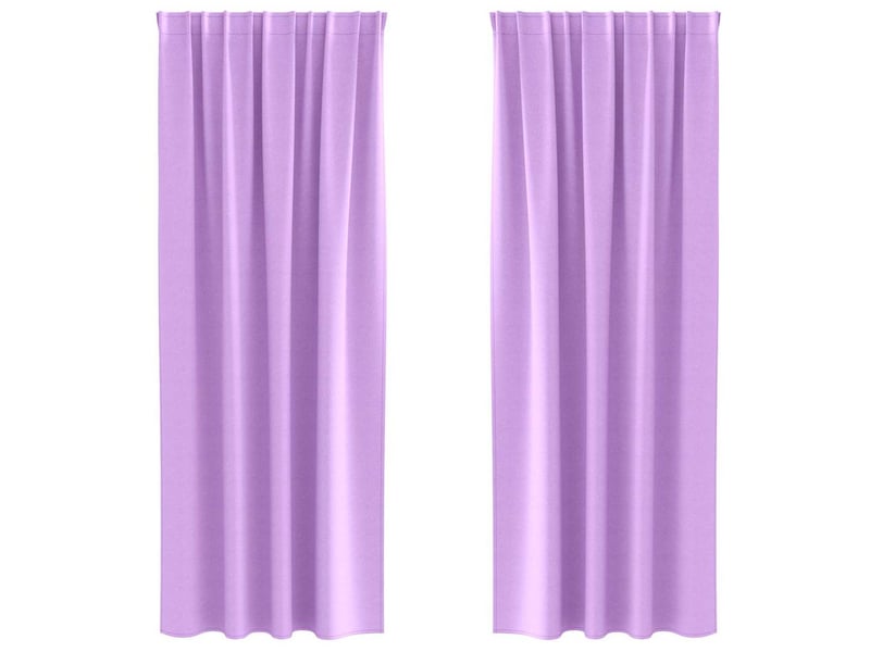  Lot de 2 rideaux occultants, rideaux black-out avec anneaux pourpre 245 x 140 cm cf44740  - Conforama A